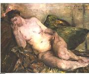 Lovis Corinth Reclining nude oil painting artist